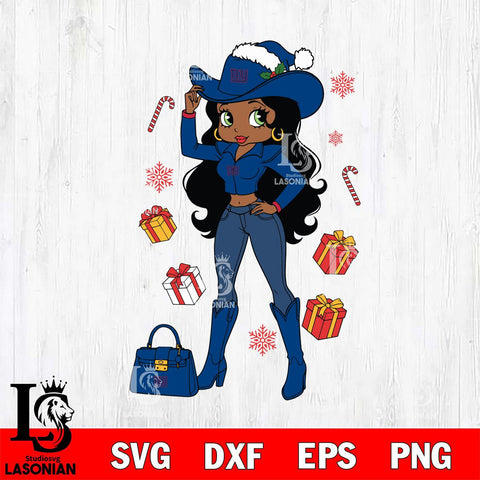 New York Giants Betty Boop Cowboy File Cut, NFL SVG DXF EPS PNG PDF File, Digital Download , Criucut , Silhouette