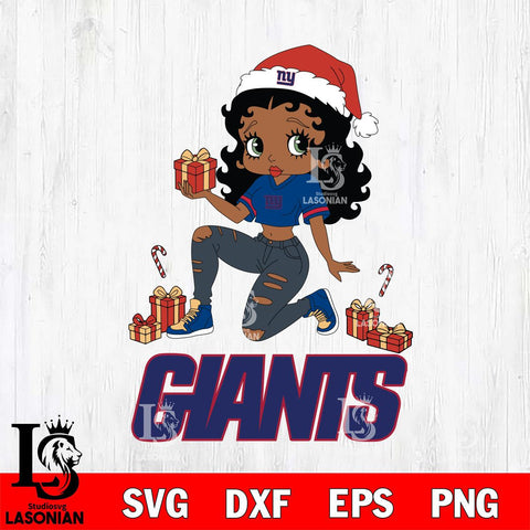 New York Giants Betty Boop Gift File Cut, NFL SVG DXF EPS PNG PDF File, Digital Download , Criucut , Silhouette