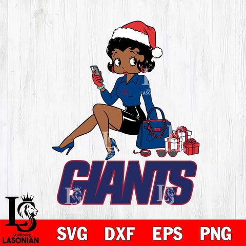New York Giants Betty Boop Phone File Cut, NFL SVG DXF EPS PNG PDF File, Digital Download , Criucut , Silhouette