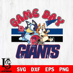New York Giants Bluey Chilli  Game day NFL Svg Eps Dxf Png File, Digital Download, Instant Download