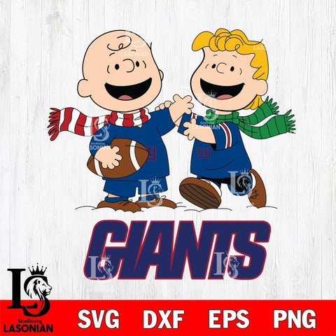 New York Giants Charlie Brown & Linus Football Cricut,Christmas SVG DXF EPS PNG FILE, Digital Download,Instant Download, Silhouette