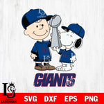 New York Giants Charlie Brown and Snoopy Champions Svg Eps Dxf Png File, NFL svg , Digital Download , Instant Download, Cricut File