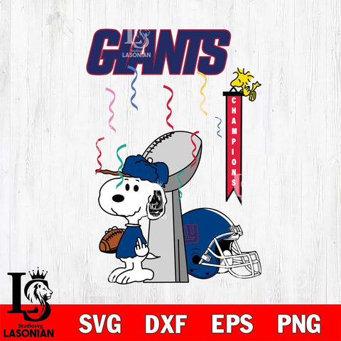 New York Giants Charlie Brown and Snoopy Super Bowl Svg Eps Dxf Png File, NFL svg , Digital Download , Instant Download, Cricut File