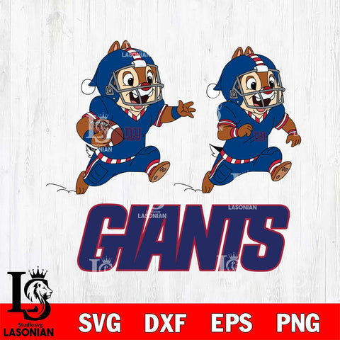 New York Giants Chip & Dale Football Cricut,Christmas SVG DXF EPS PNG FILE, Digital Download,Instant Download, Silhouette