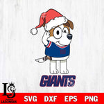 New York Giants Christmas Bluey Jack Sport Svg Eps Dxf Png File,Cut Svg Files, Digital File, Sublimation