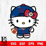 New York Giants Cute Hello Kitty Football 10 Svg Eps Dxf Png File, NFL svg, Digital Download, Instant Download