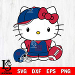 New York Giants Cute Hello Kitty Football 4 Svg Eps Dxf Png File, NFL svg, Digital Download, Instant Download