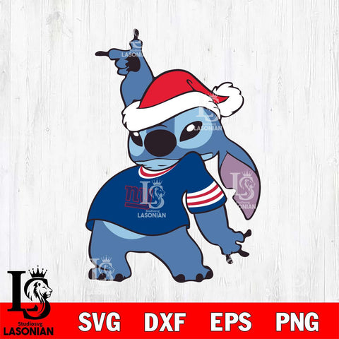 New York Giants Disney Lilo & Stitch Christmas Svg Eps Dxf Png File, Digital Download, Instant Download