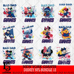 New York Giants Disney Rad Dad NFL Bundle 12 SVG DXF EPS PNG FILE, Father day File Cut,Digital Download,Instant Download,Disney Svg Files