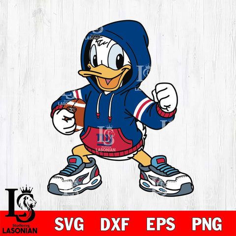 New York Giants Donald Duck Disney Christmas File Cut, NFL SVG DXF EPS PNG FILE, Digital Download , Criucut , Silhouette