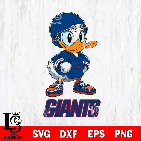 New York Giants Donald Duck NFL Cricut, NFL SVG DXF EPS PNG FILE, Digital Download,Instant Download, Silhouette
