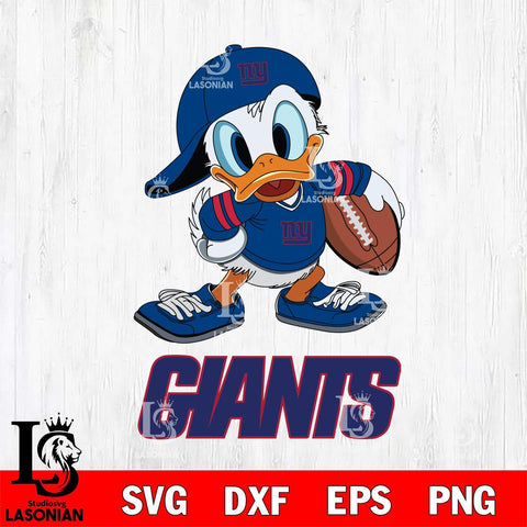 New York Giants Donald Duck Rugby Cricut, NFL SVG DXF EPS PNG FILE, Digital Download,Instant Download, Silhouette