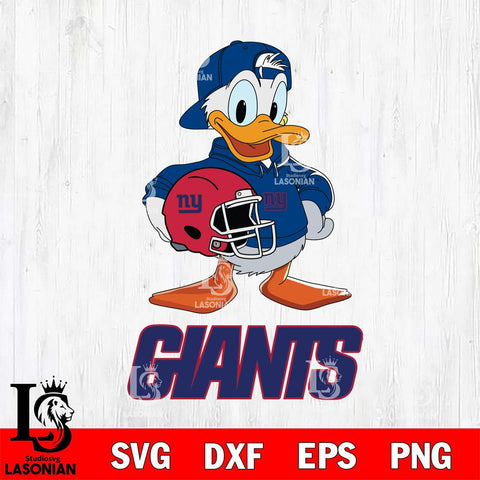 New York Giants Donald Duck Rugby Helmet Cricut, NFL SVG DXF EPS PNG FILE, Digital Download,Instant Download, Silhouette