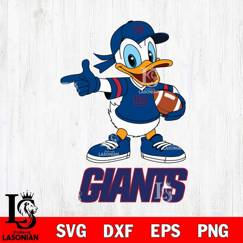 New York Giants Donald Duck Sport Cricut, NFL SVG DXF EPS PNG FILE, Digital Download,Instant Download, Silhouette