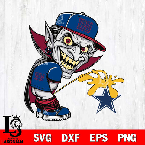 New York Giants Dracula Piss On Dallas Cowboys Svg Eps Dxf Png File, Digital Download, Instant Download