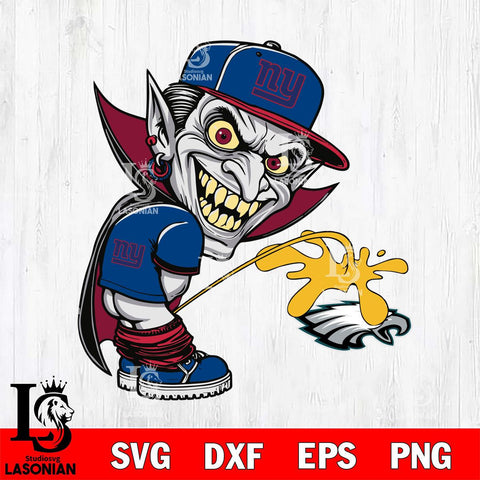New York Giants Dracula Piss On Philadelphia Eagles Svg Eps Dxf Png File, Digital Download, Instant Download
