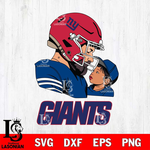 New York Giants Father And Child Rugby SVG DXF EPS PNG FILE,NFL SVG, Father day Digital Download,Instant Download, Silhouette