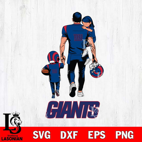 New York Giants Father And Son Football SVG DXF EPS PNG FILE,NFL SVG, Father day Digital Download,Instant Download, Silhouette