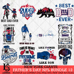 New York Giants Fathers Day NFL Bundle 12 Svg Eps Dxf Png File, Digital Download, Instant Download