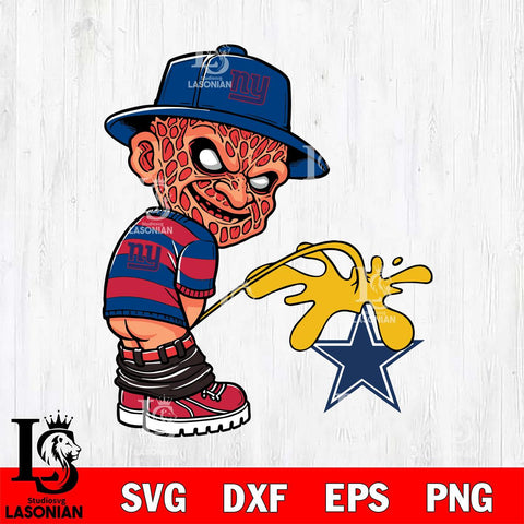 New York Giants Freddy Krueger Piss On Dallas Cowboys Svg Eps Dxf Png File, Digital Download, Instant Download