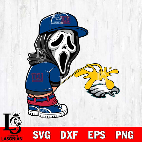 New York Giants Ghostface Piss On Philadelphia Eagles Svg Eps Dxf Png File, Digital Download, Instant Download
