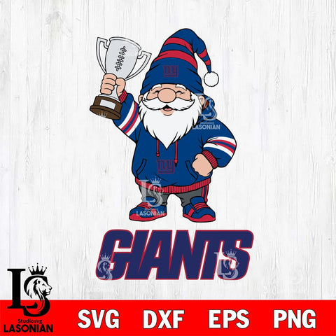 New York Giants Gnome Champion File Cut, NFL SVG, Digital Download , CHRISTMAS Criucut , Silhouette