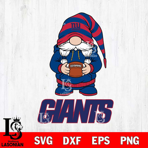 New York Giants Gnome Sport File Cut, NFL SVG, Digital Download , CHRISTMAS Criucut , Silhouette