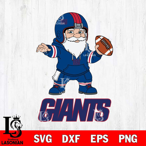 New York Giants Gnome football player File Cut, NFL SVG, Digital Download , CHRISTMAS Criucut , Silhouette