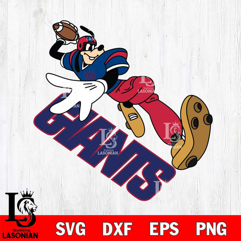 New York Giants Goofy rugby player SVG DXF EPS PNG FILE,NFL Cricut ,Football Digital Download,Instant Download, Silhouette