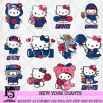 New York Giants Hello Kitty Bundle 12 SVG Svg Eps Dxf Png File, Digital Download, Instant Download