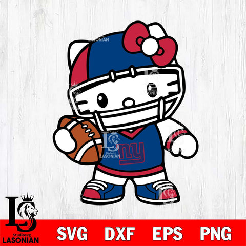 New York Giants Hello Kitty sport 2 Svg Eps Dxf Png File, Digital Download, Instant Download
