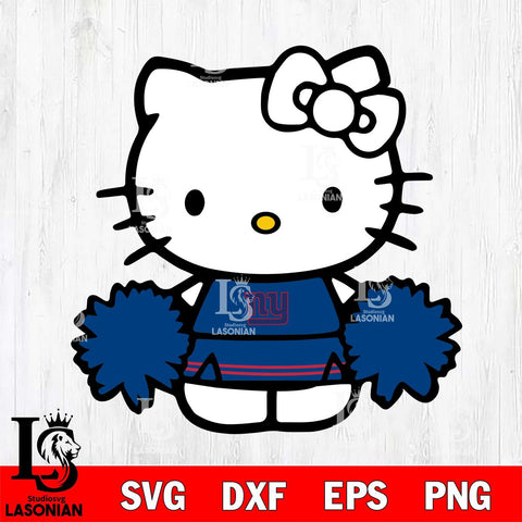 New York Giants Hello Kitty sport 3 Svg Eps Dxf Png File, Digital Download, Instant Download