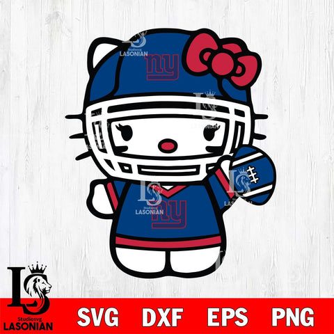 New York Giants Hello Kitty sport 6 Svg Eps Dxf Png File, Digital Download, Instant Download