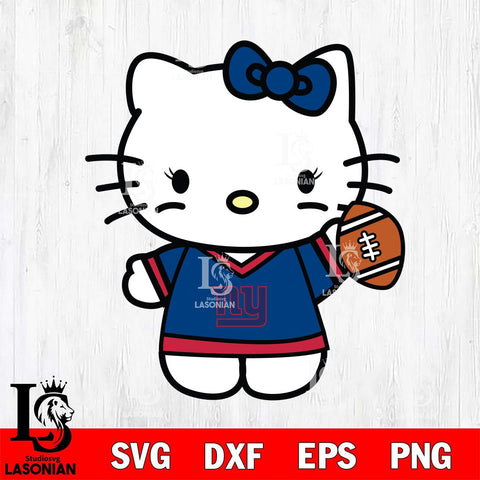 New York Giants Hello Kitty sport 7 Svg Eps Dxf Png File, Digital Download, Instant Download
