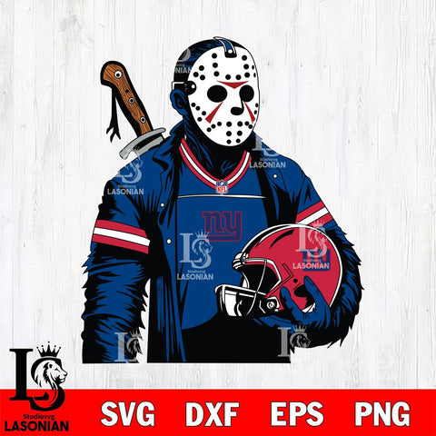 New York Giants Jason Voorhees Horror 2 Svg Eps Dxf Png File, NFL svg, Digital Download, Instant Download