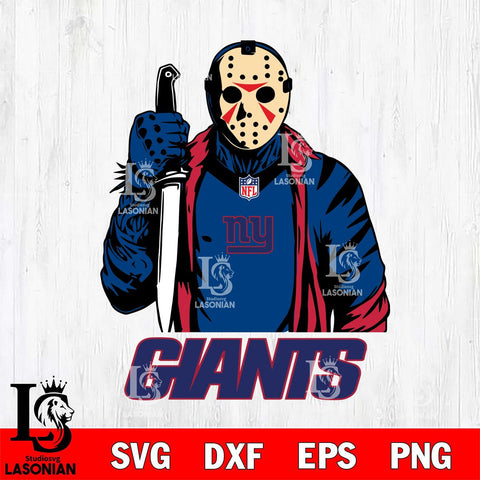 New York Giants Jason Voorhees Horror 3 Svg Eps Dxf Png File, NFL svg, Digital Download, Instant Download
