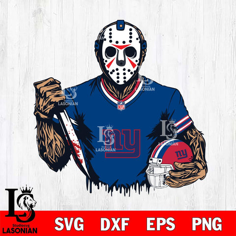 New York Giants Jason Voorhees Horror 5 Svg Eps Dxf Png File, NFL svg, Digital Download, Instant Download