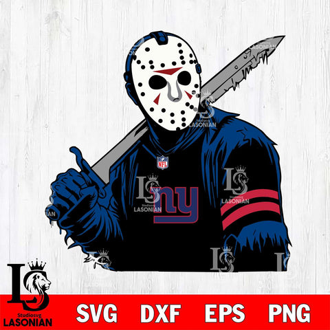 New York Giants Jason Voorhees Horror 7 Svg Eps Dxf Png File, NFL svg, Digital Download, Instant Download
