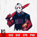 New York Giants Jason Voorhees Horror Halloween 2 Svg Eps Dxf Png File, Digital Download, Instant Download