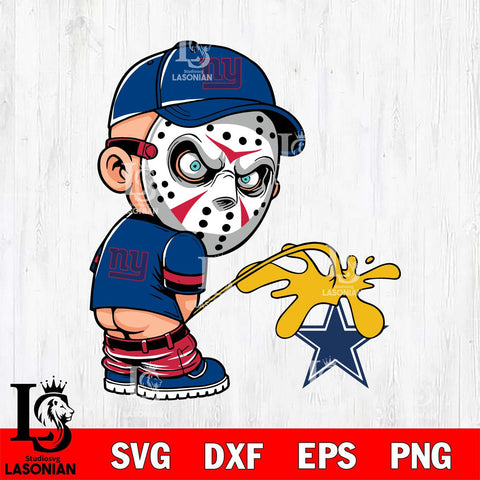 New York Giants Jason Voorhees Piss On Dallas Cowboys Svg Eps Dxf Png File, Digital Download, Instant Download