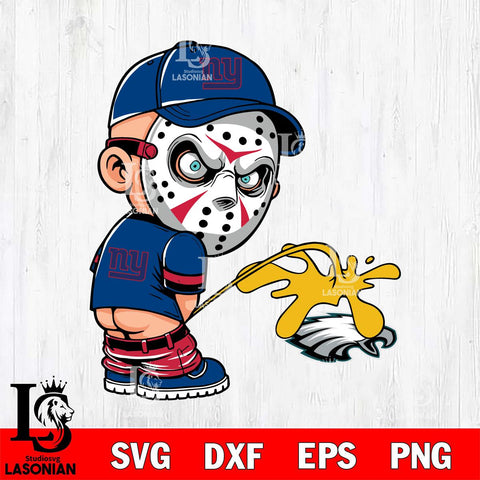 New York Giants Jason Voorhees Piss On Philadelphia Eagles Svg Eps Dxf Png File, Digital Download, Instant Download