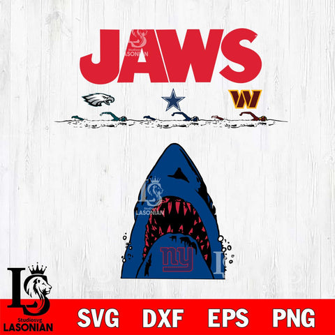 New York Giants Jaws Eat Eagles, Cowboys, Commanders Svg Eps Dxf Png File, Digital Download, Instant Download