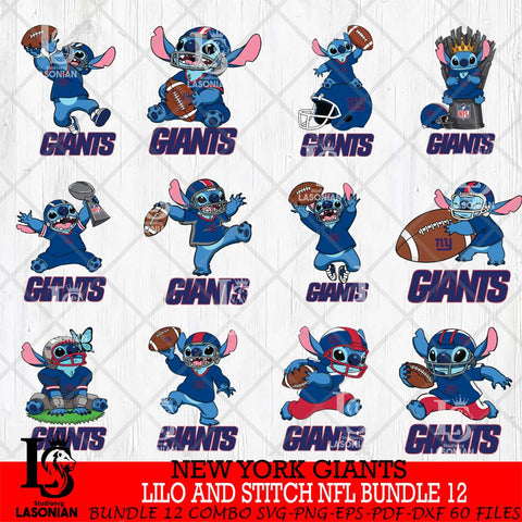 New York Giants Lilo and stitch Sport NFL Bundle 12 SVG DXF EPS PNG FILE,Bundle Stitch File Cut,NFL Digital Download,Instant Download, Silhouette
