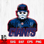 New York Giants Michael Myers Horror Halloween Svg Eps Dxf Png File, Digital Download, Instant Download