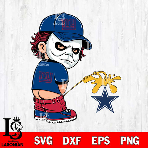 New York Giants Michael Myers Piss On Dallas Cowboys Svg Eps Dxf Png File, Digital Download, Instant Download