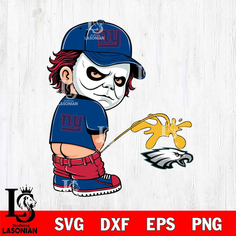 New York Giants Michael Myers Piss On Philadelphia Eagles Svg Eps Dxf Png File, Digital Download, Instant Download