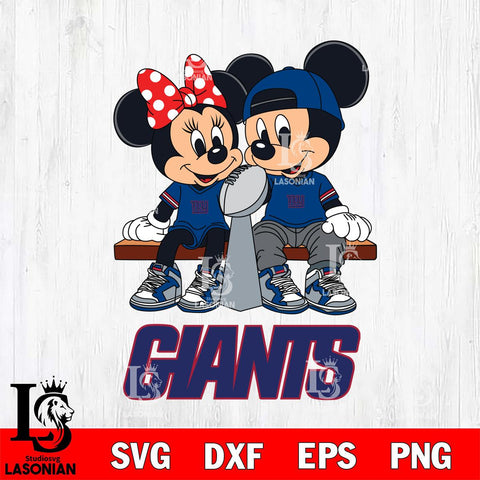 New York Giants Mickey And Minnie Football Champions Svg Eps Dxf Png File, NFL svg , Digital Download , Instant Download, Cricut File