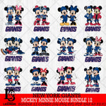New York Giants Mickey Minnie Mouse NFL Bundle 12 Svg Eps Dxf Png File, Bundle NFl svg , File Cut , Digital Download , Instant Download, Laser Cut Svg Files