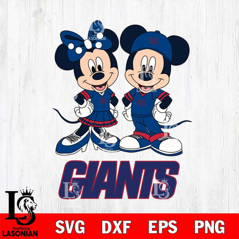 New York Giants Mickey Minnie Mouse rugby ball Svg Eps Dxf Png File, Bundle NFl svg , File Cut , Digital Download , Instant Download, Laser Cut Svg Files
