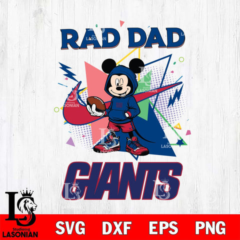 New York Giants Mickey Wearing Hoodie Rad Dad SVG DXF EPS PNG FILE, Disney Father day File Cut,Digital Download,Instant Download,Disney Svg Files
